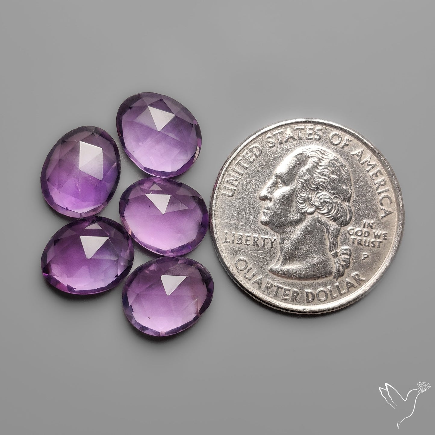 Rose Cut Amethysts Lot