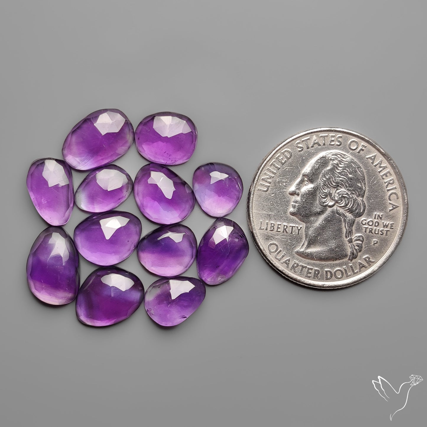 Rose Cut Amethysts Lot
