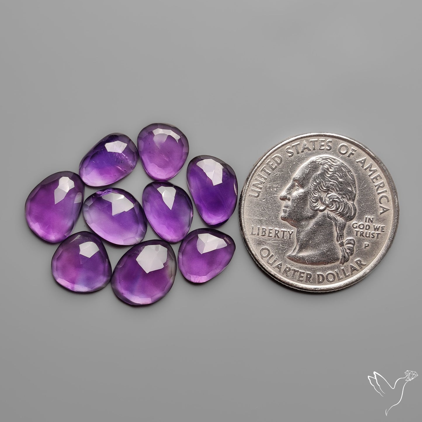Rose Cut Amethysts Lot