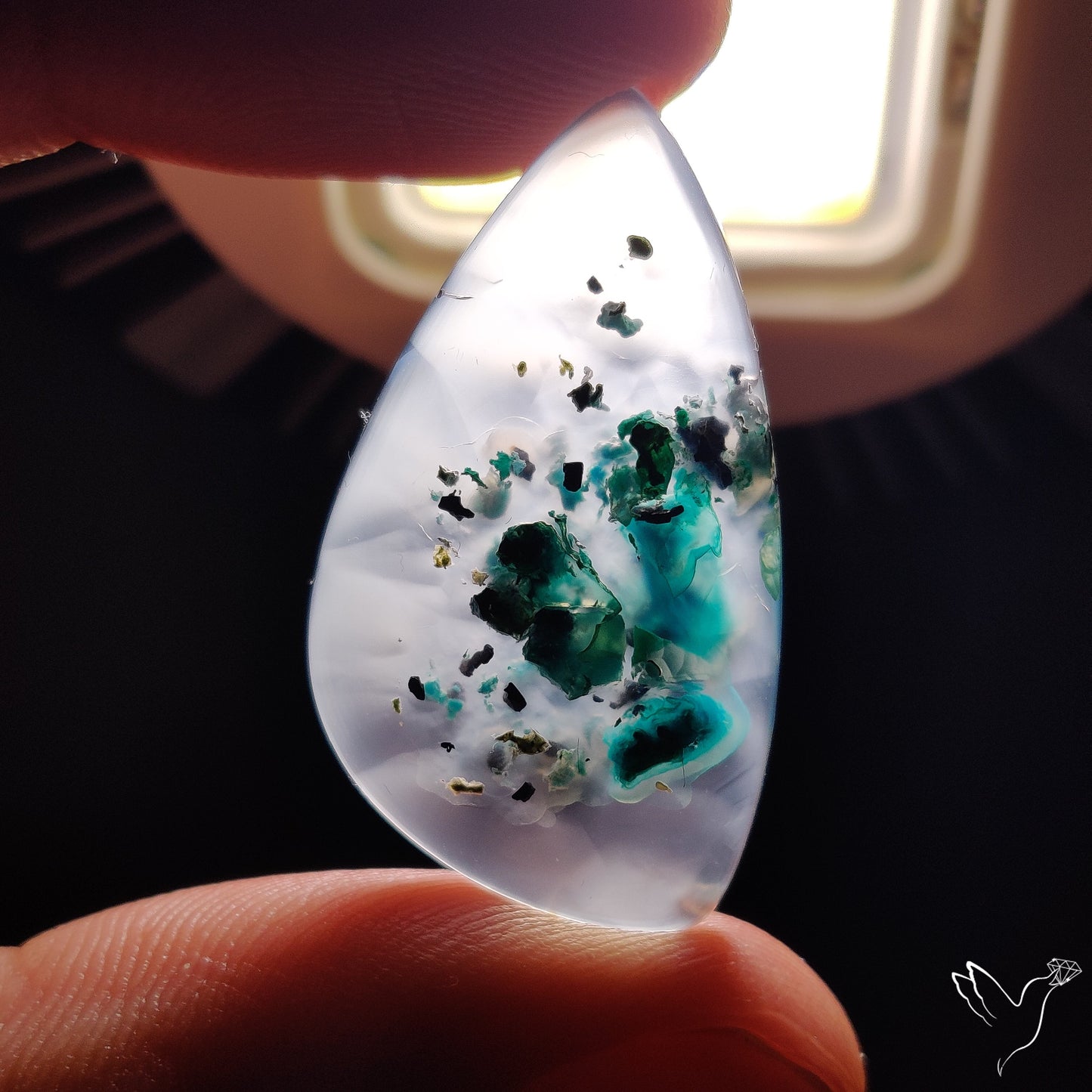 Confetti Gem Chrysocolla Cabochon from Arizona