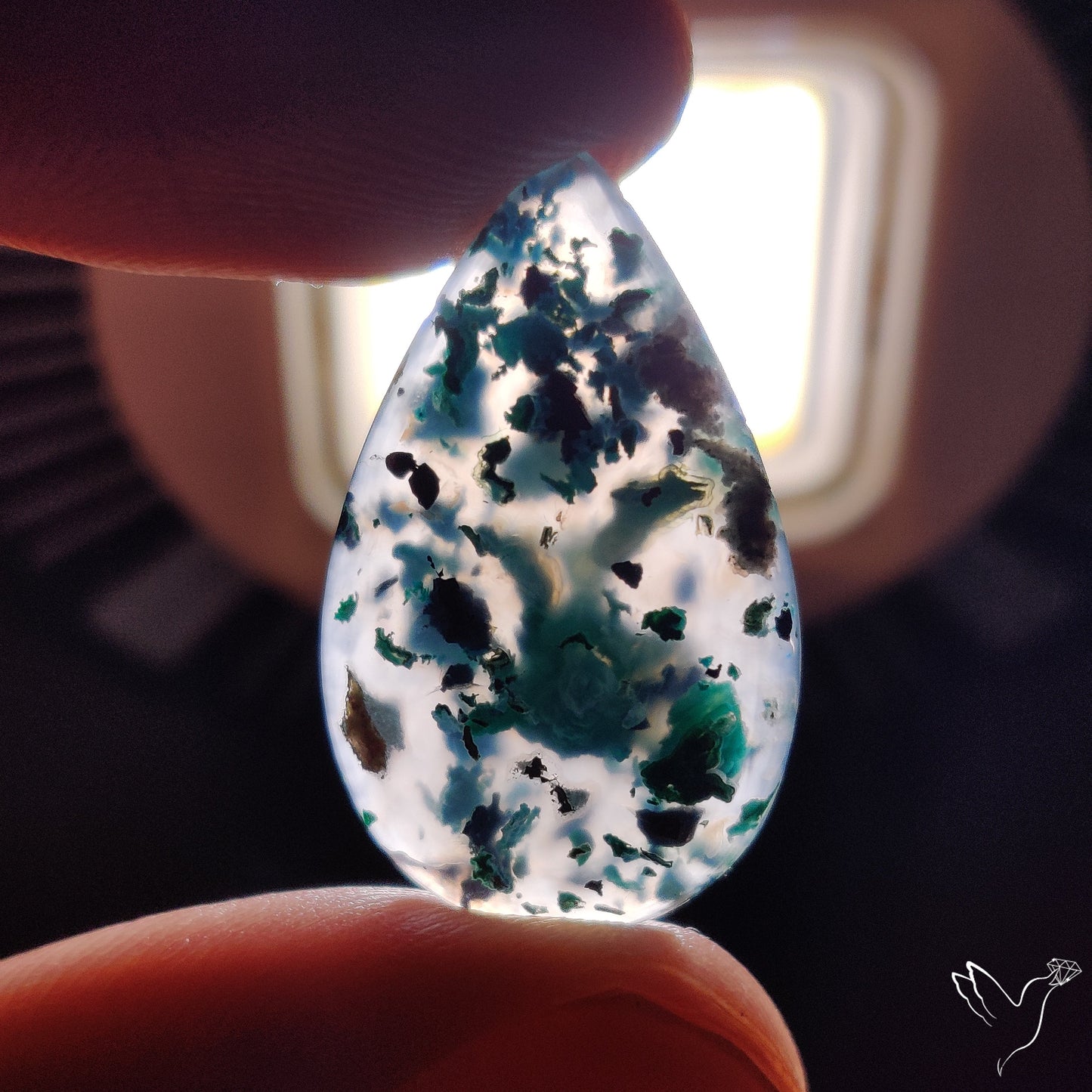 Confetti Gem Chrysocolla Cabochon from Arizona