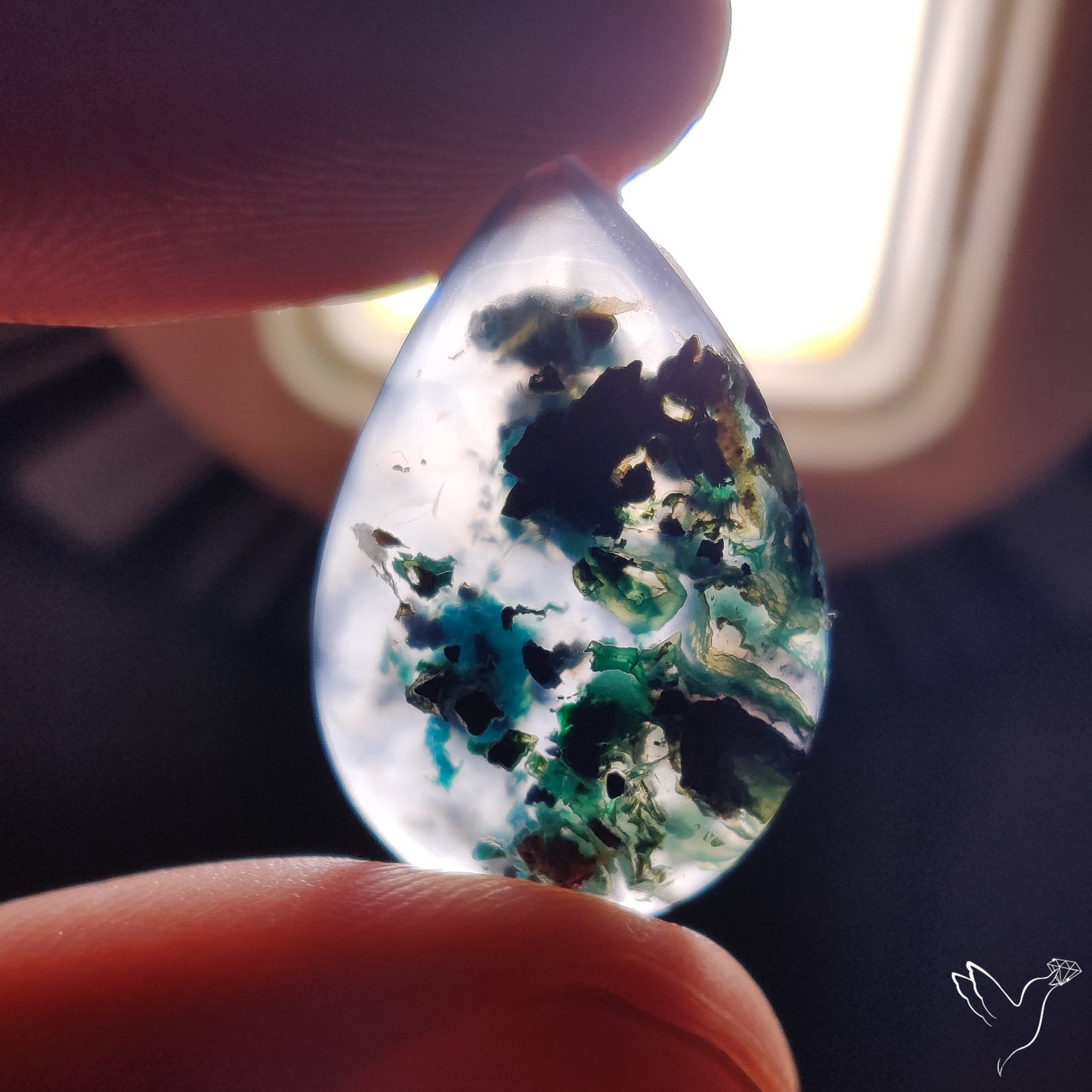 Confetti Gem Chrysocolla Cabochon from Arizona