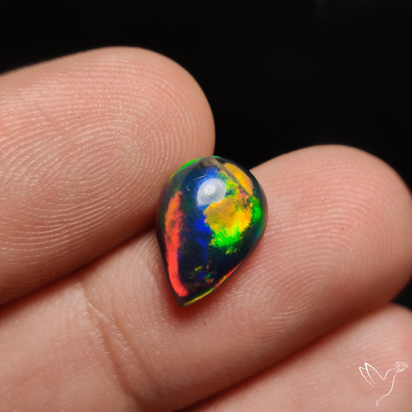 Ethiopian Black Opal Cabochon