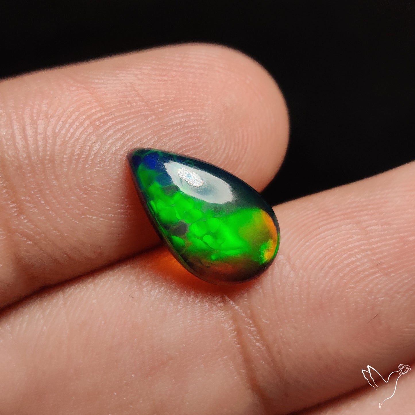 Ethiopian Black Opal Cabochon
