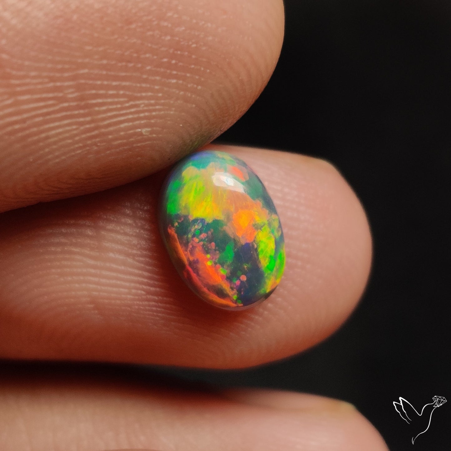 Ethiopian Black Opal Cabochon