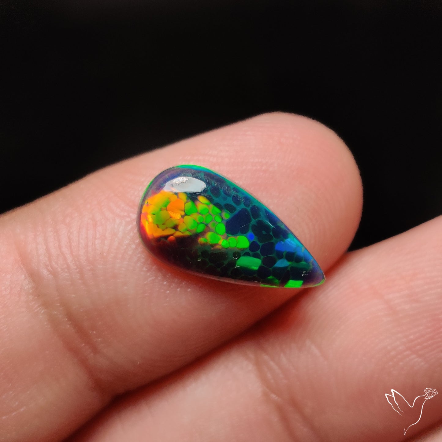 Ethiopian Black Opal Cabochon