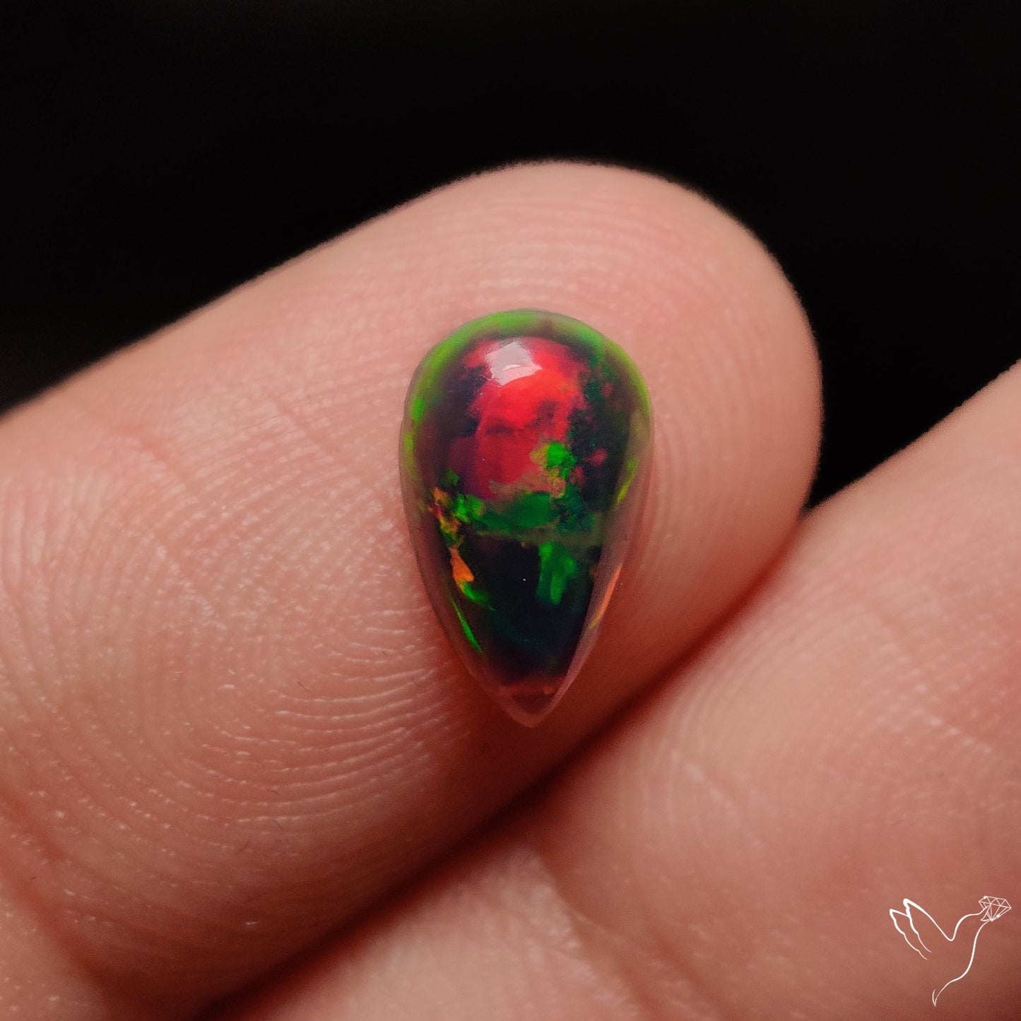 Ethiopian Black Opal Cabochon