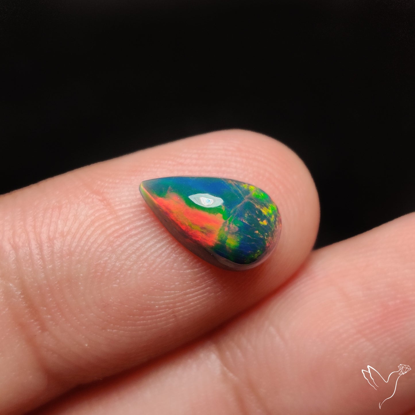 Ethiopian Black Opal Cabochon