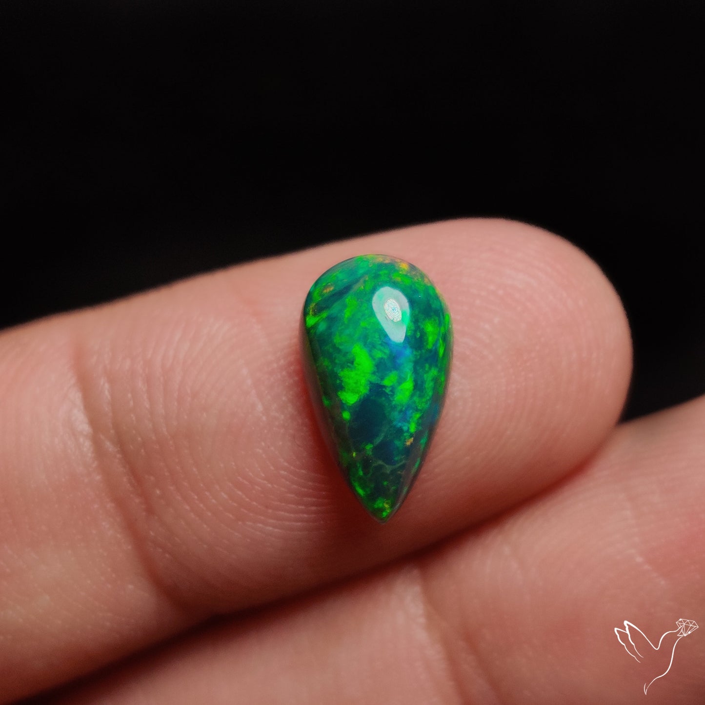 Ethiopian Black Opal Cabochon