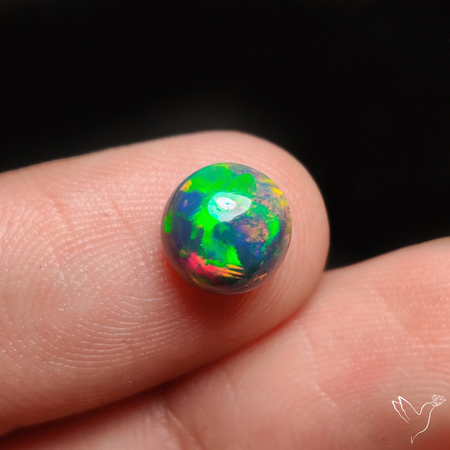 Ethiopian Black Opal Cabochon