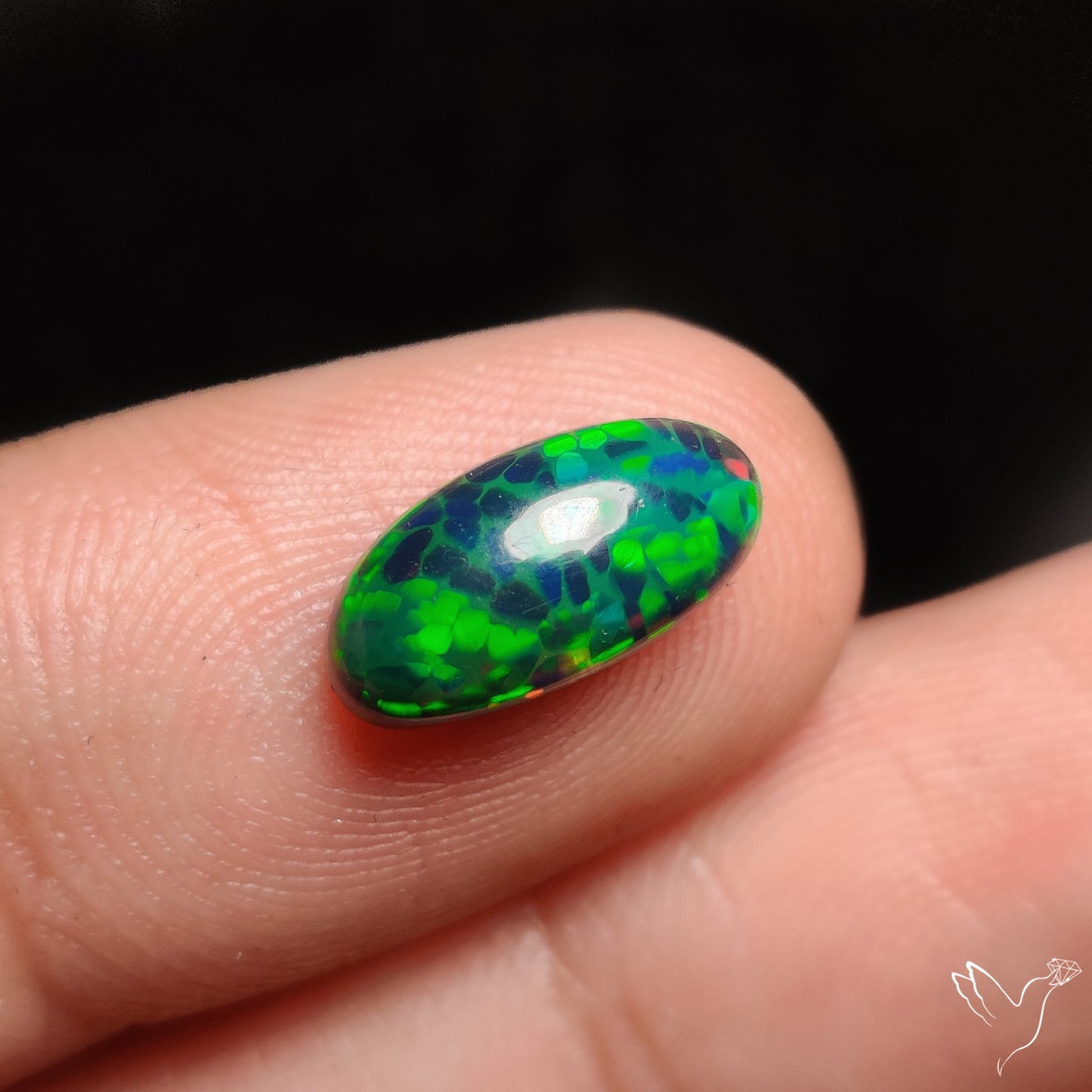 Ethiopian Black Opal Cabochon