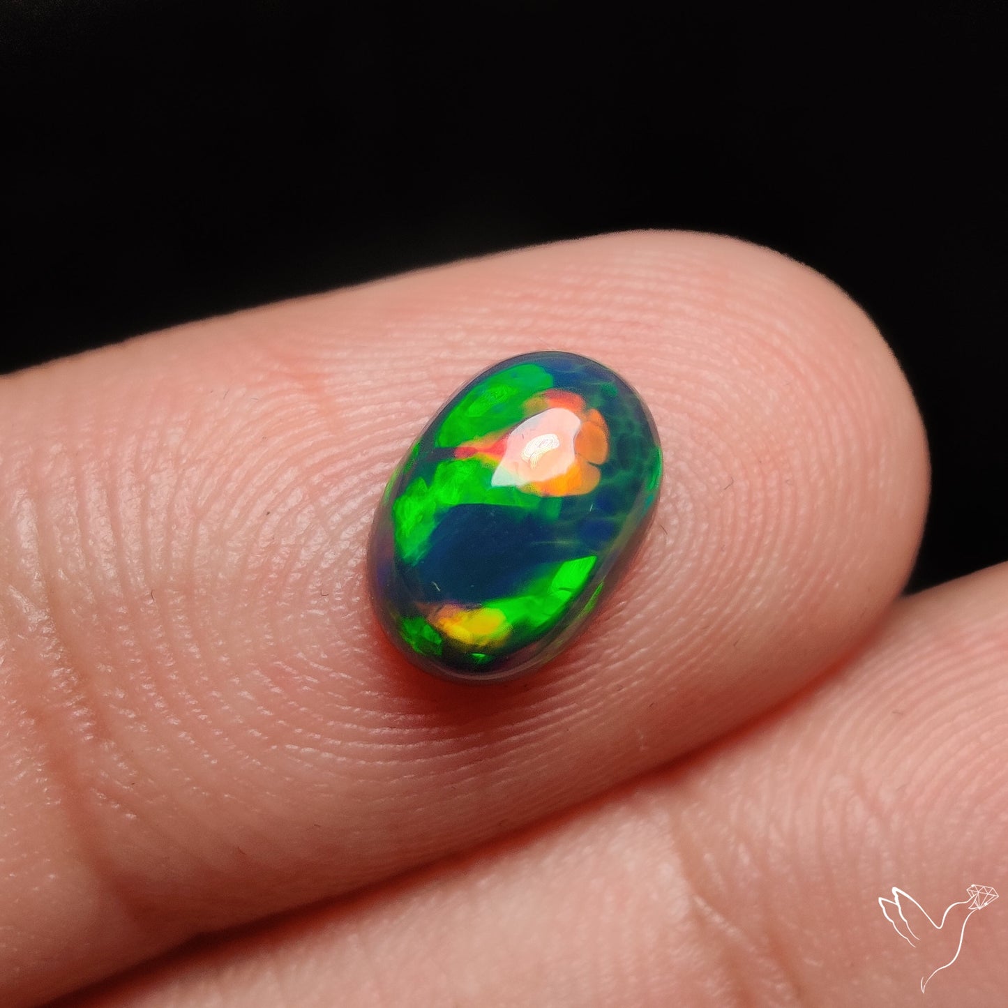 Ethiopian Black Opal Cabochon