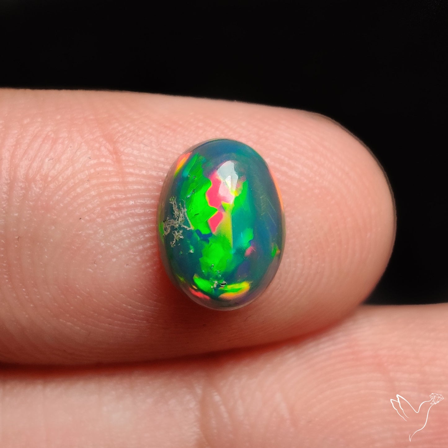 Ethiopian Black Opal Cabochon