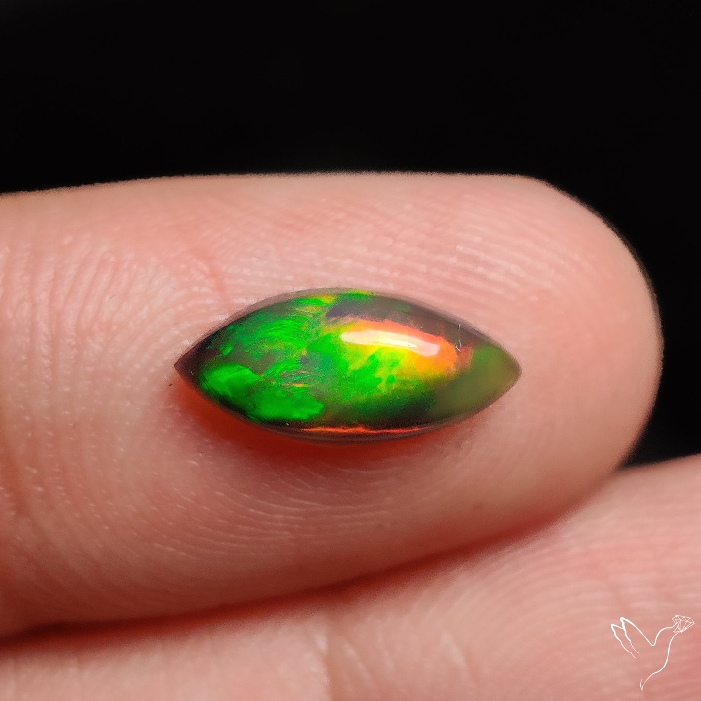 Ethiopian Black Opal Cabochon