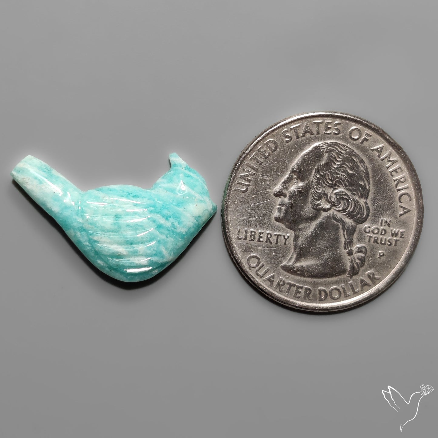 Madagascar Amazonite Bird Carving