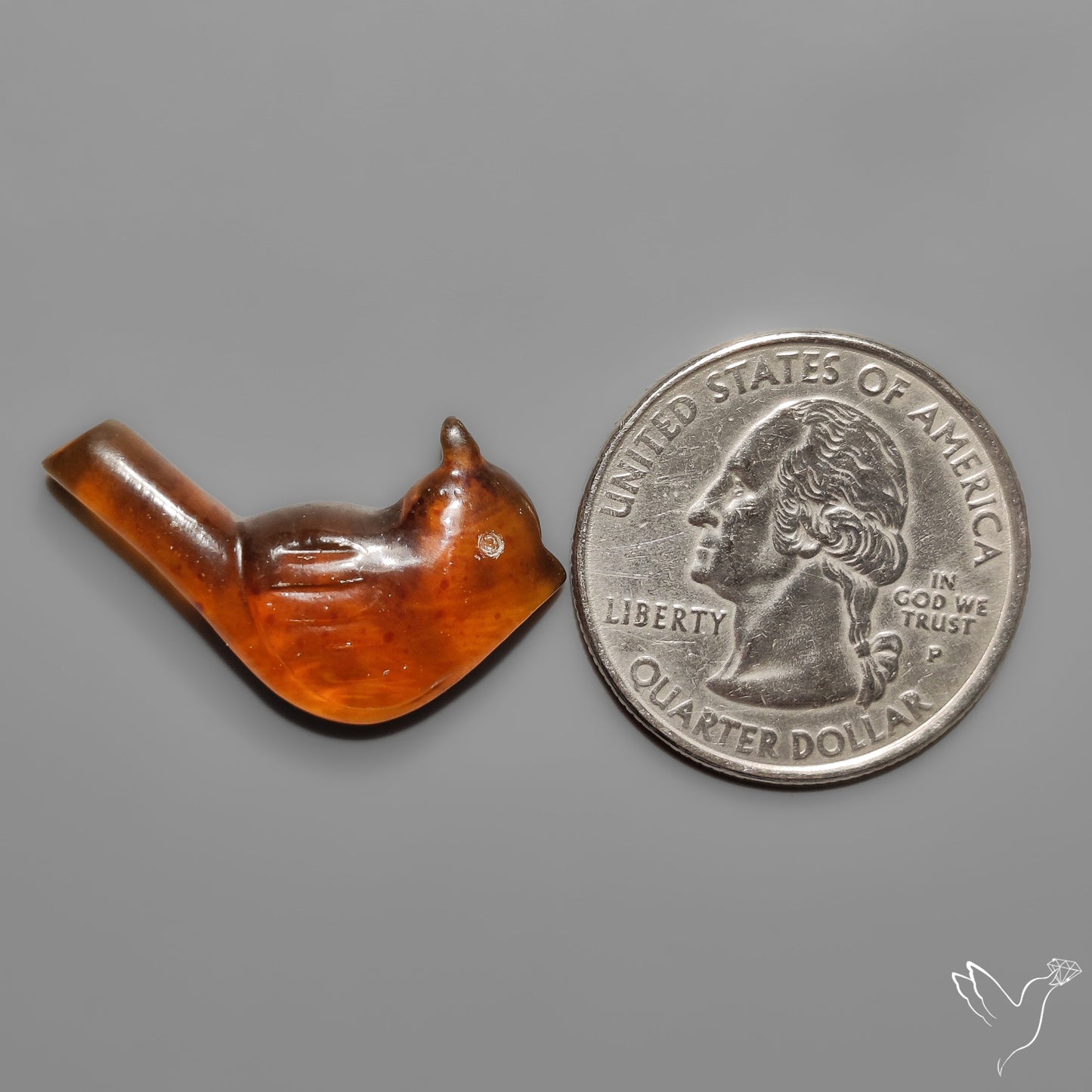 Baltic Amber Bird Carving