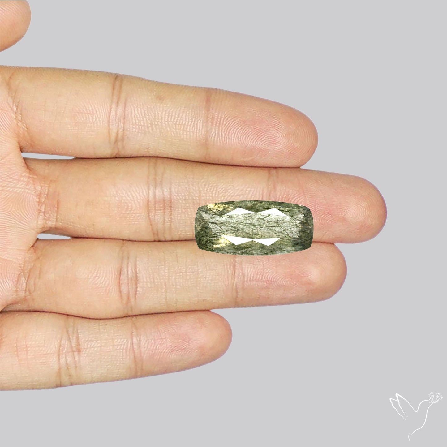 Green Rutilated Quartz Faceted