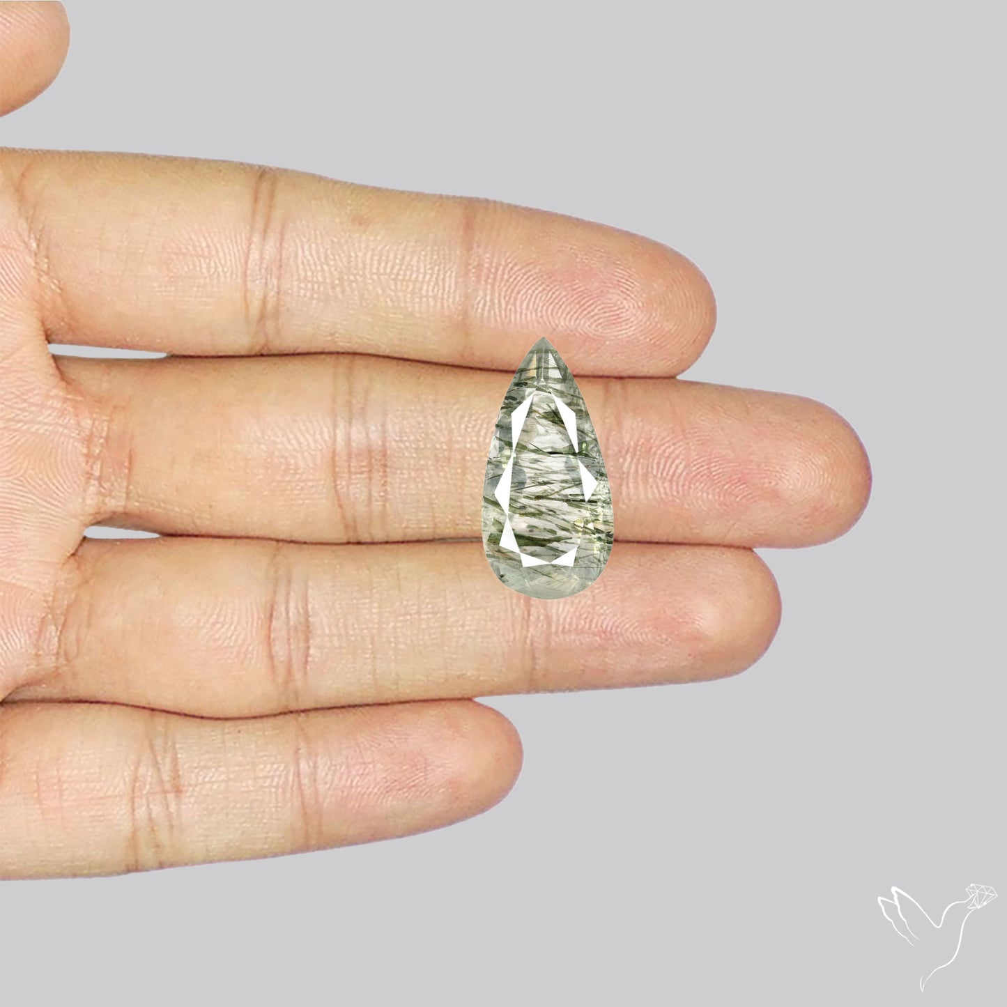 Green Rutilated Quartz Faceted