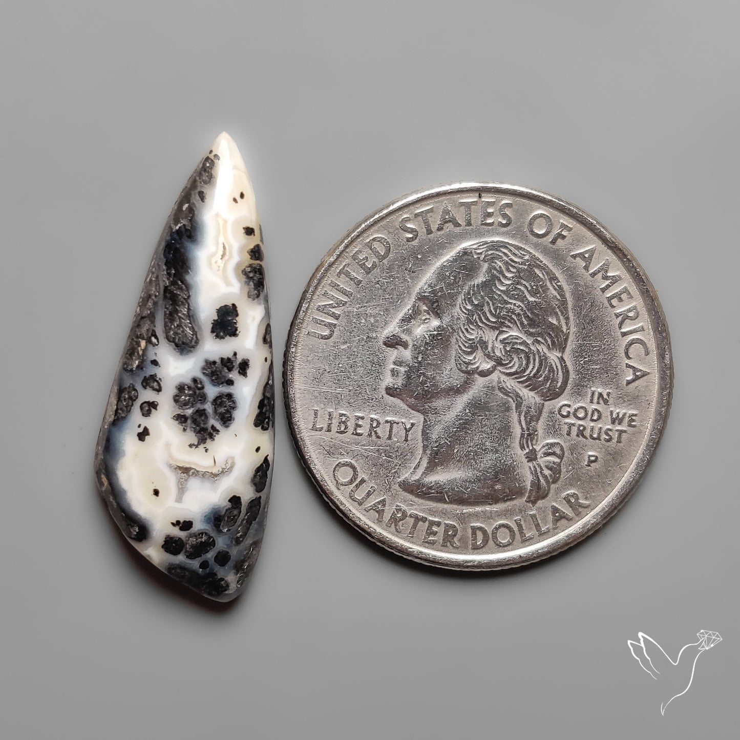 Parallel Dendritic Agate Cabochon