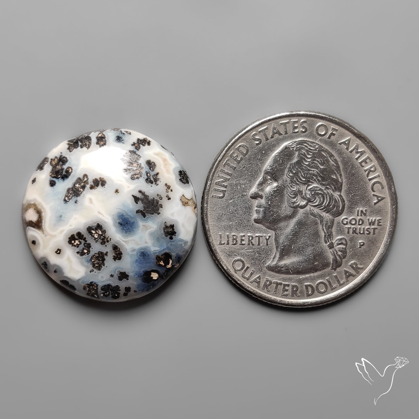 Parallel Dendritic Agate Cabochon