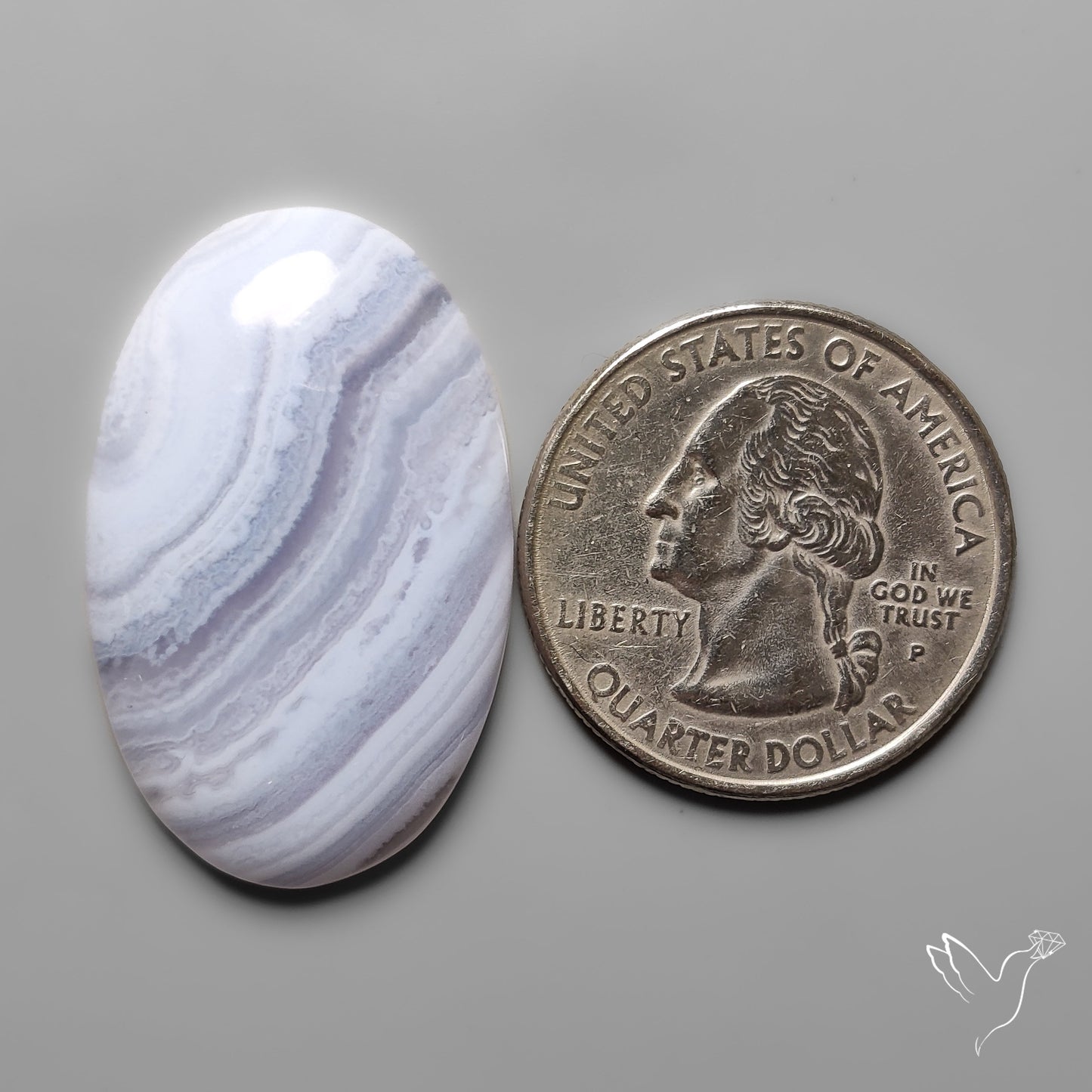 Blue Lace Agate Cabochon