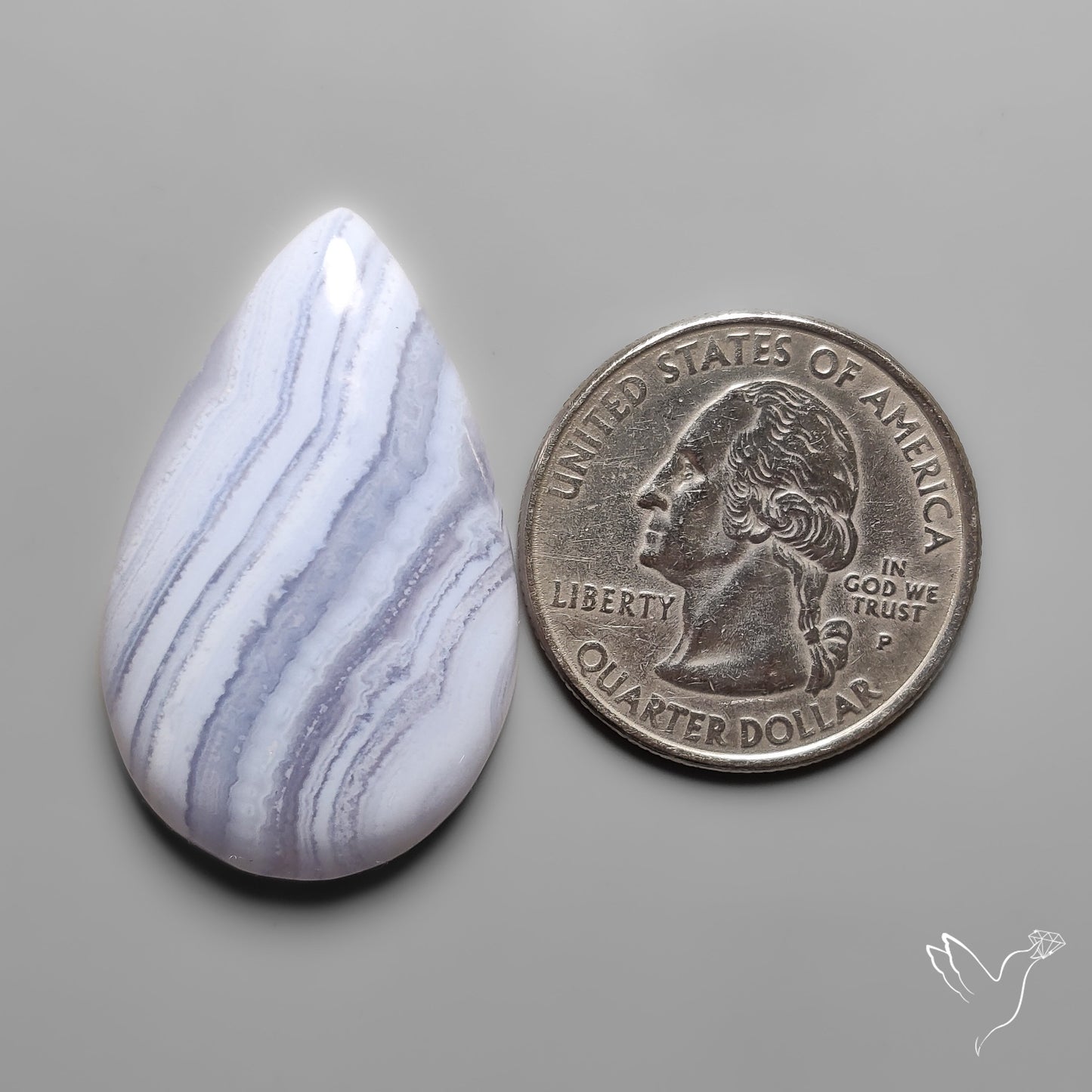 Blue Lace Agate Cabochon