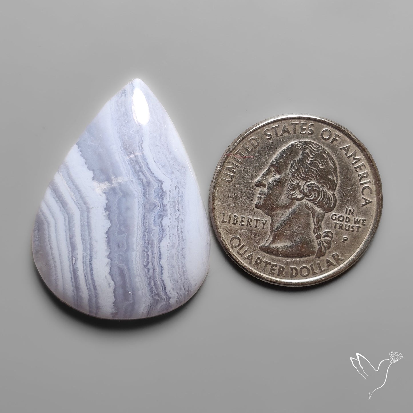Blue Lace Agate Cabochon