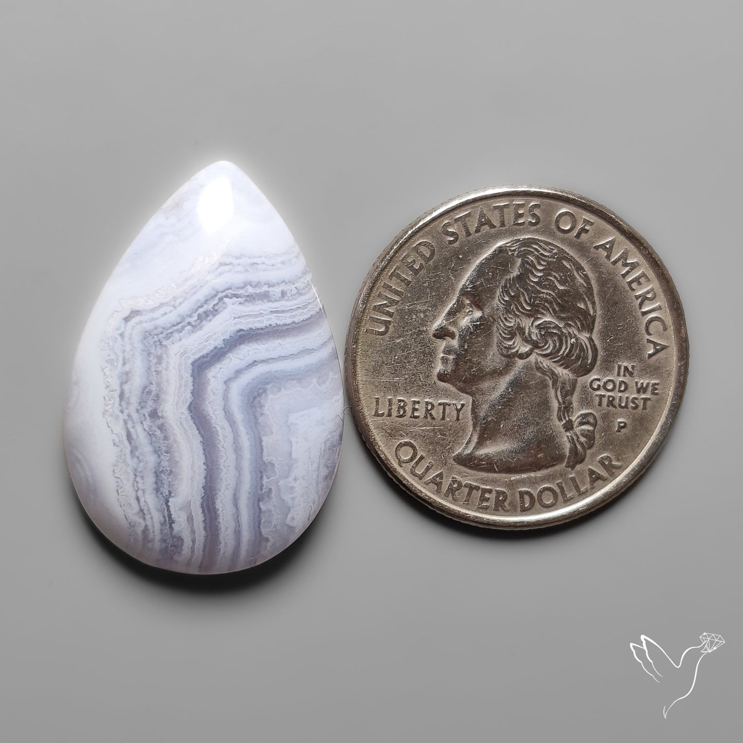 Blue Lace Agate Cabochon