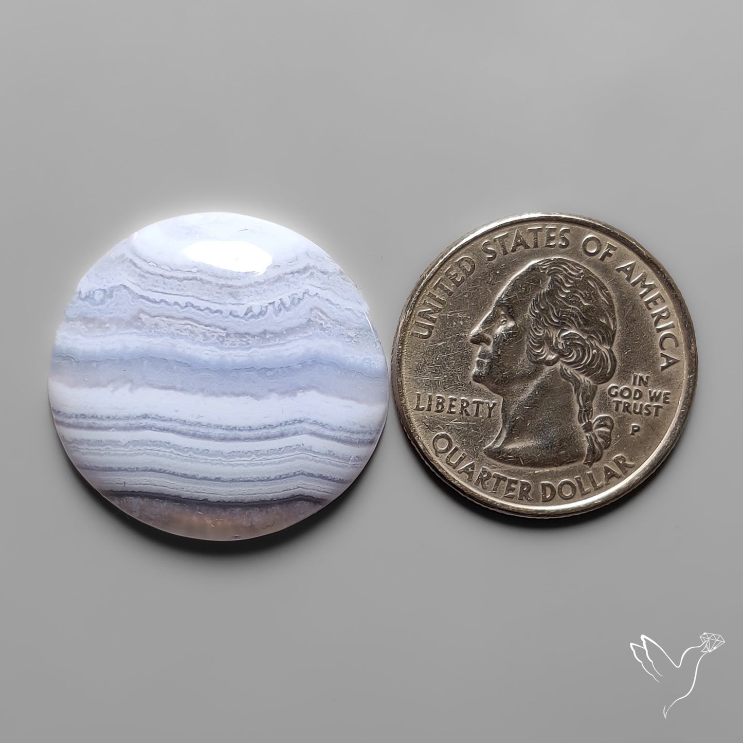 Blue Lace Agate Cabochon