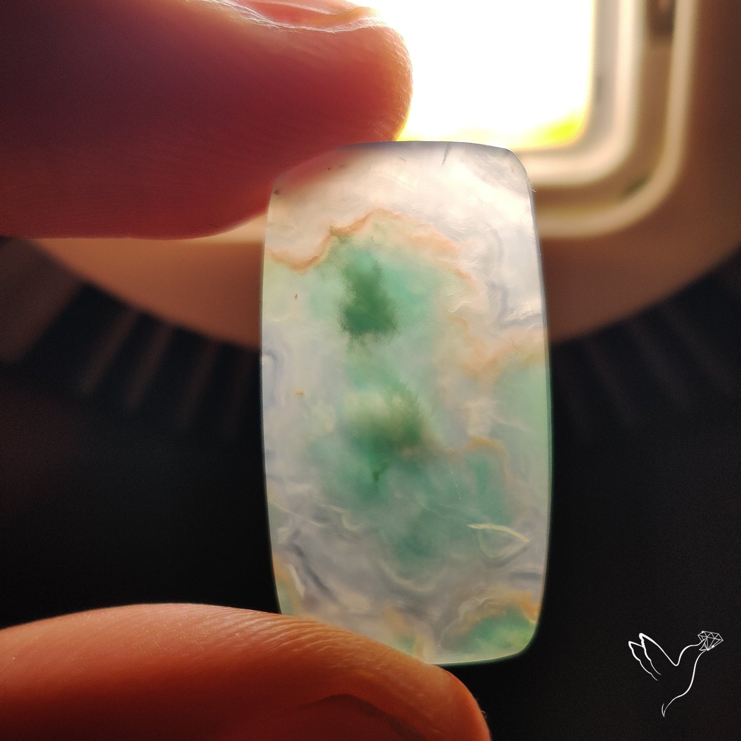 Aqua Chrysoprase Cabochon