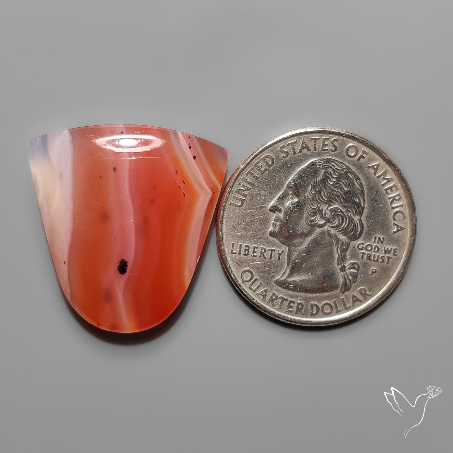 Persimmon Botswana Agate Cabochon Rare