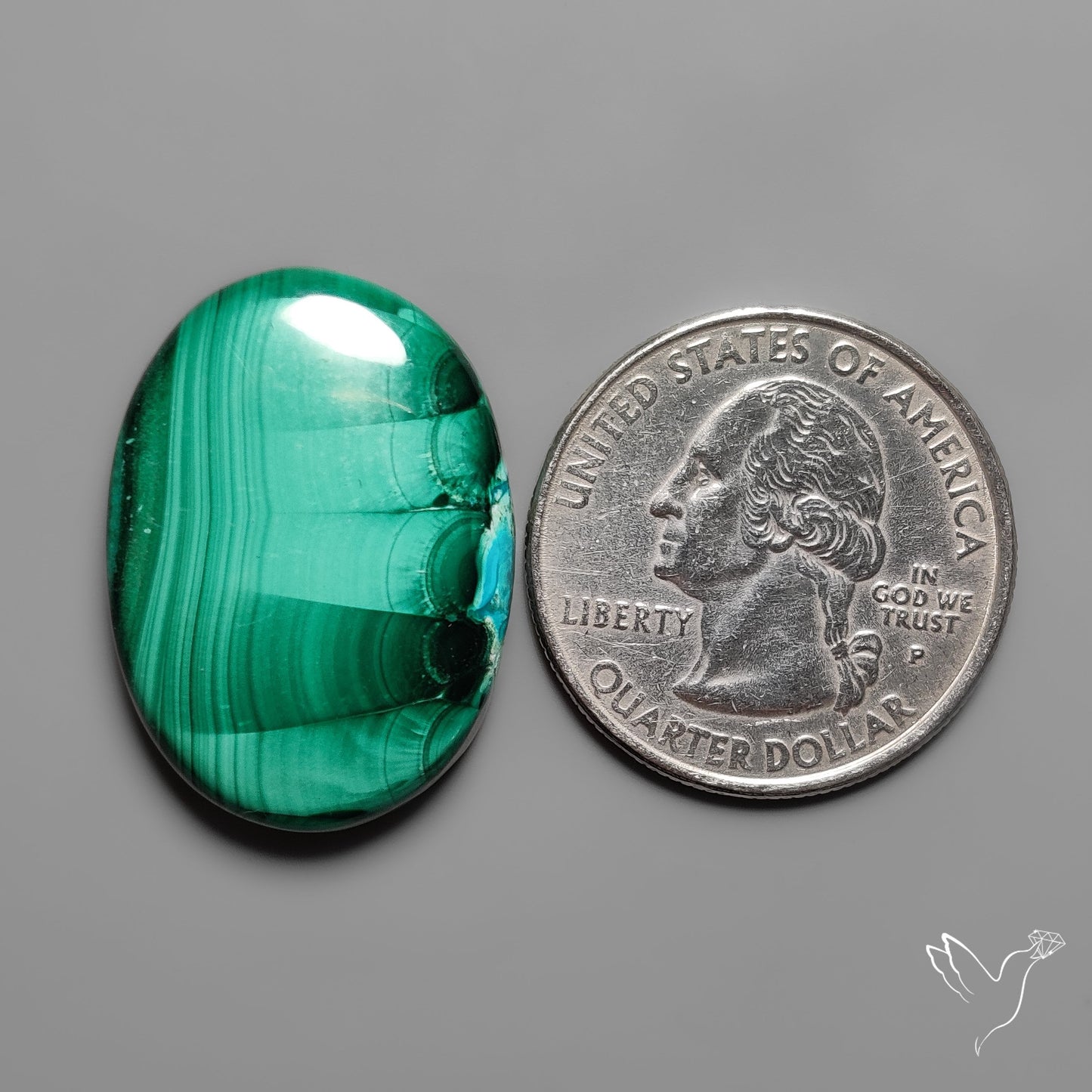 Malachite with Chattoyancy Cabochon