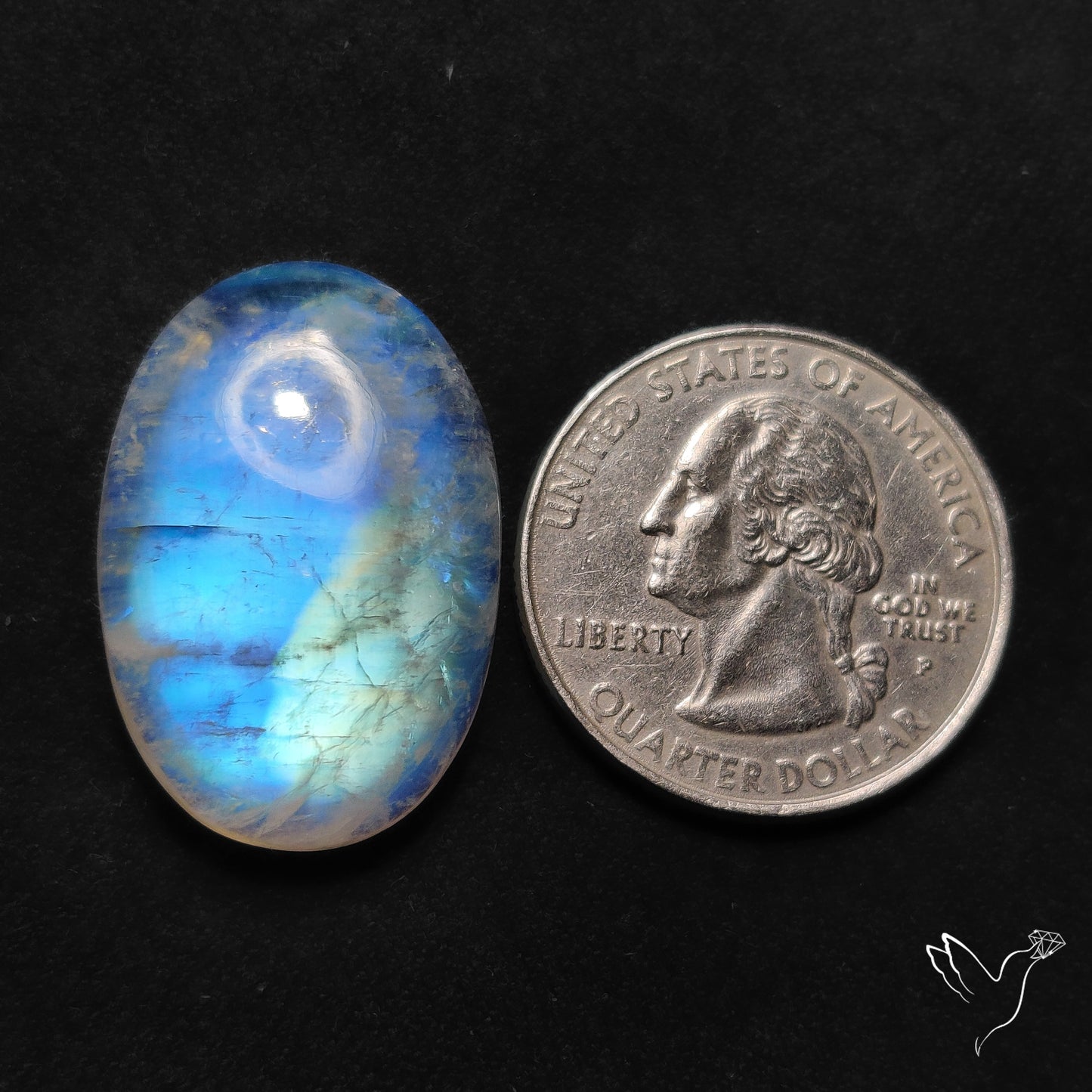 Rainbow Moonstone Cabochon