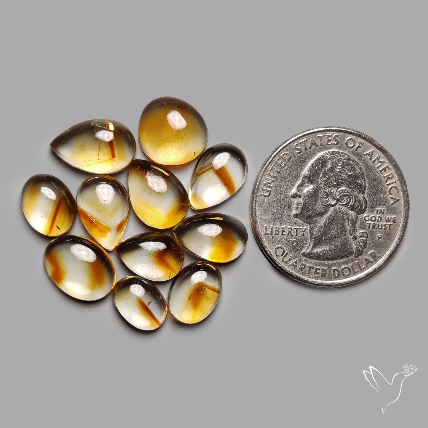 Trapiche Citrine Cabochon Lot