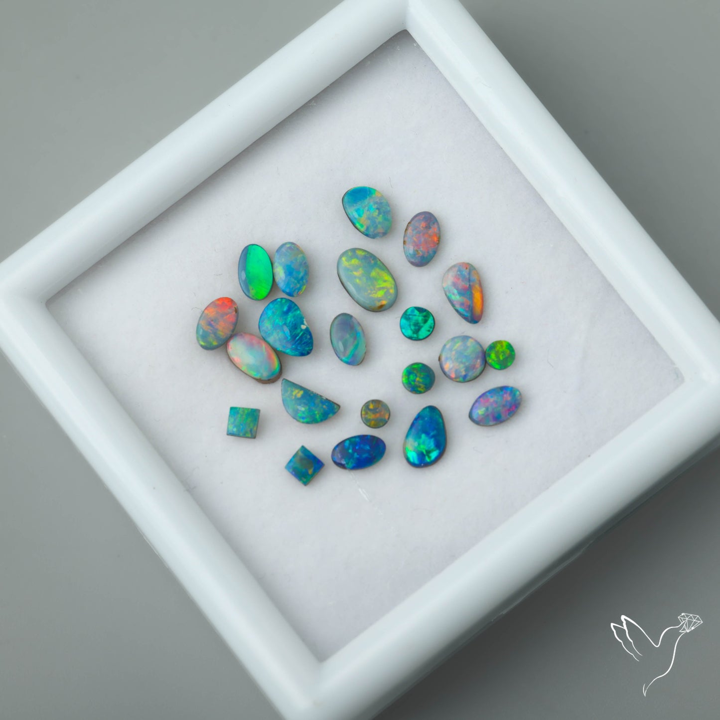 Australian Lightening Ridge Opals Smalls Set (backed)