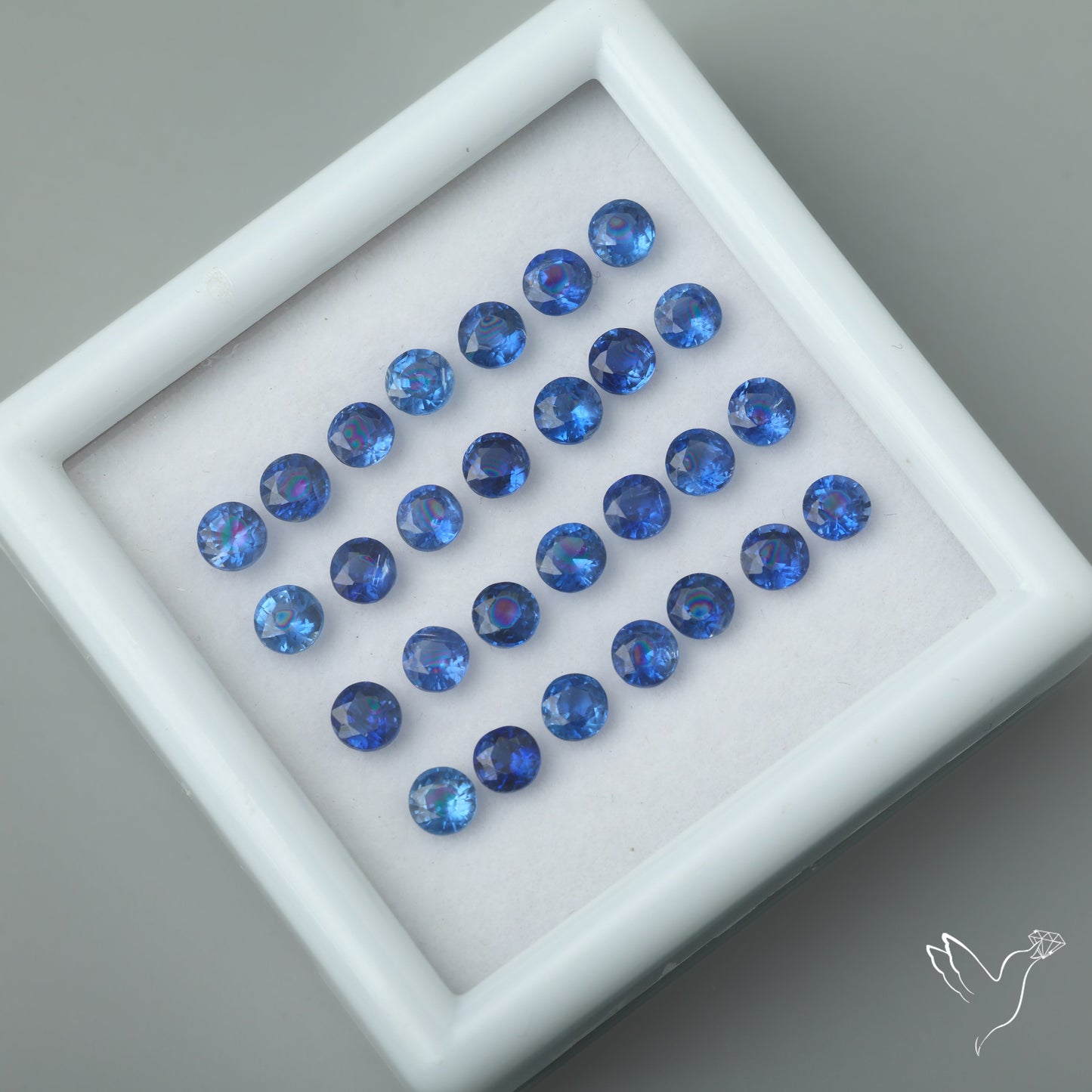 AAA Blue Kyanite Small Faceted Rounds Set