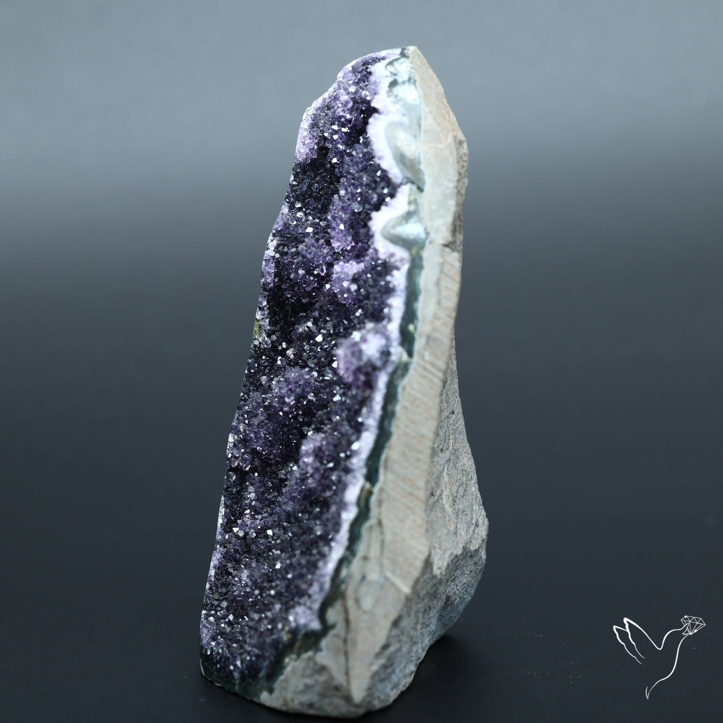 Deep Purple Amethyst Druzy Cluster Specimen