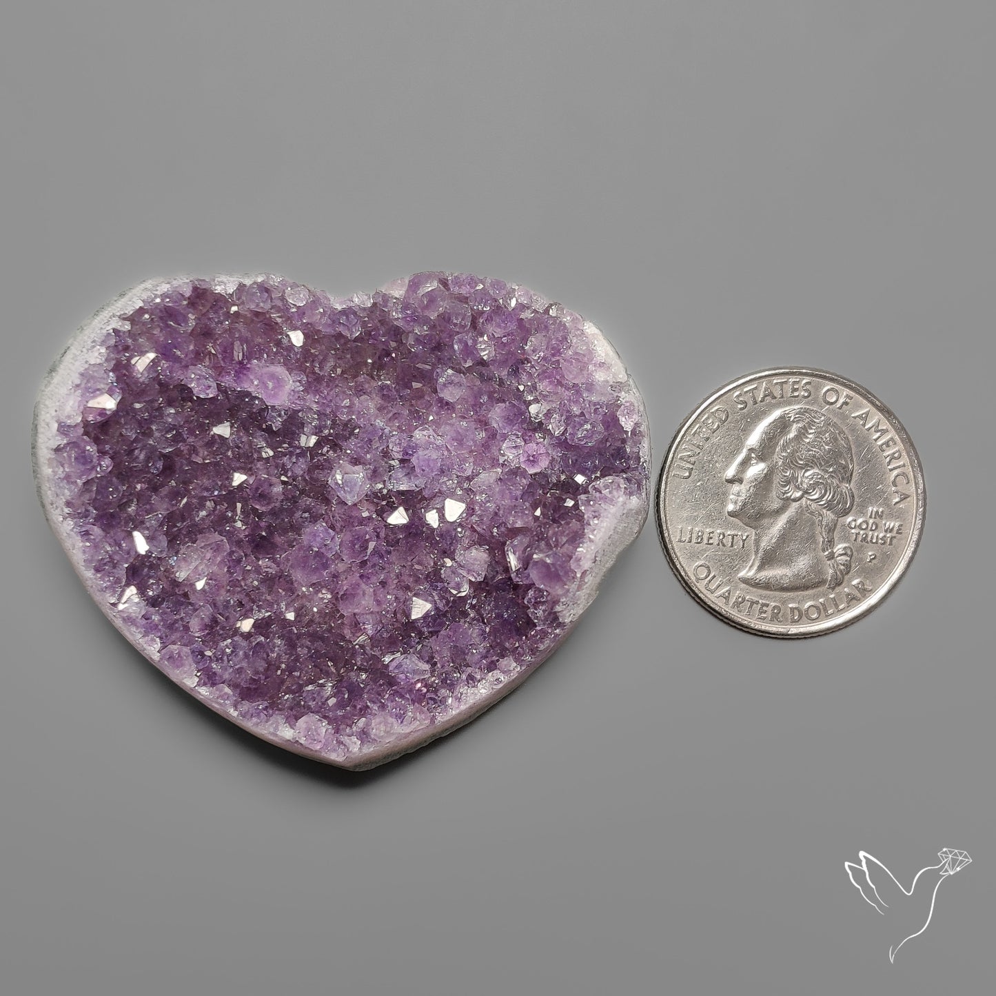 Large Amethyst Druzy Heart Specimen