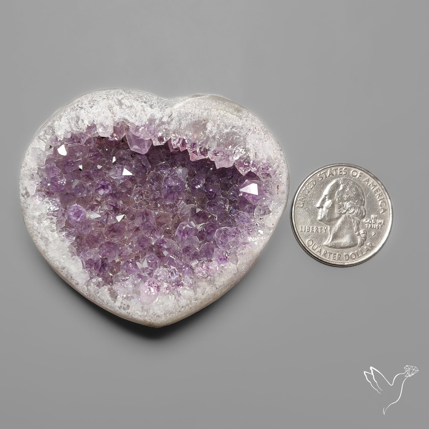 Large Amethyst Druzy Heart Specimen