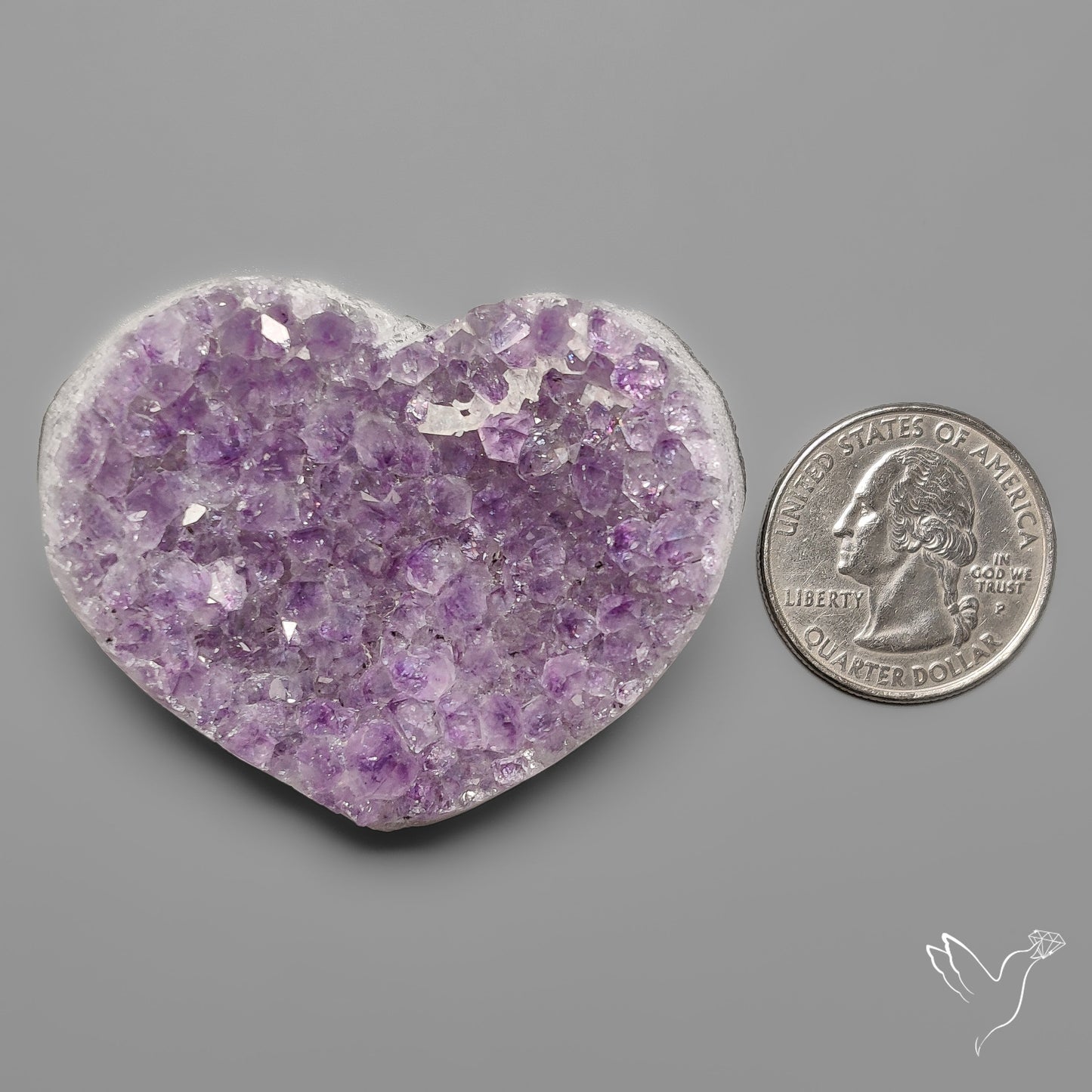Large Amethyst Druzy Heart Specimen