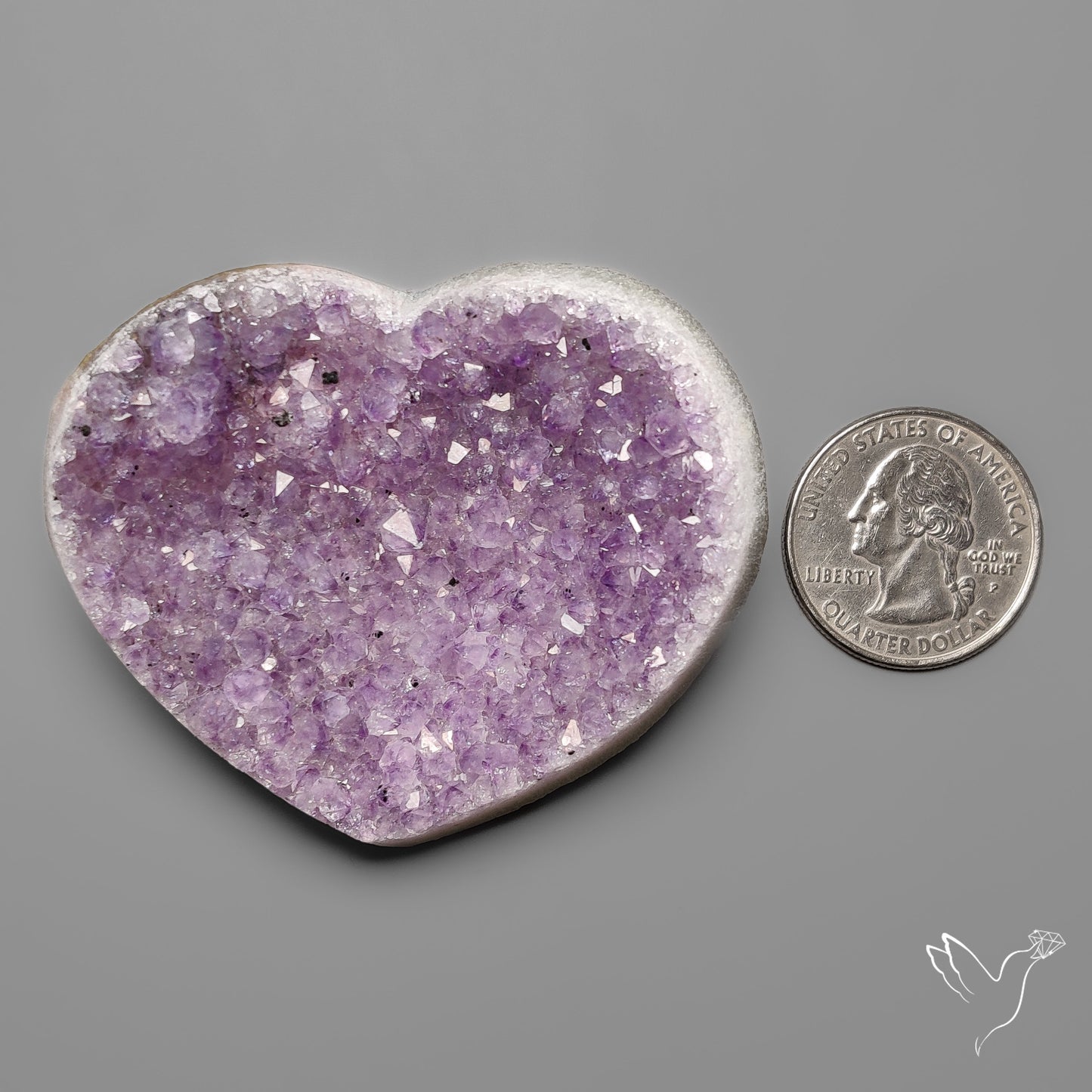 Large Amethyst Druzy Heart Specimen