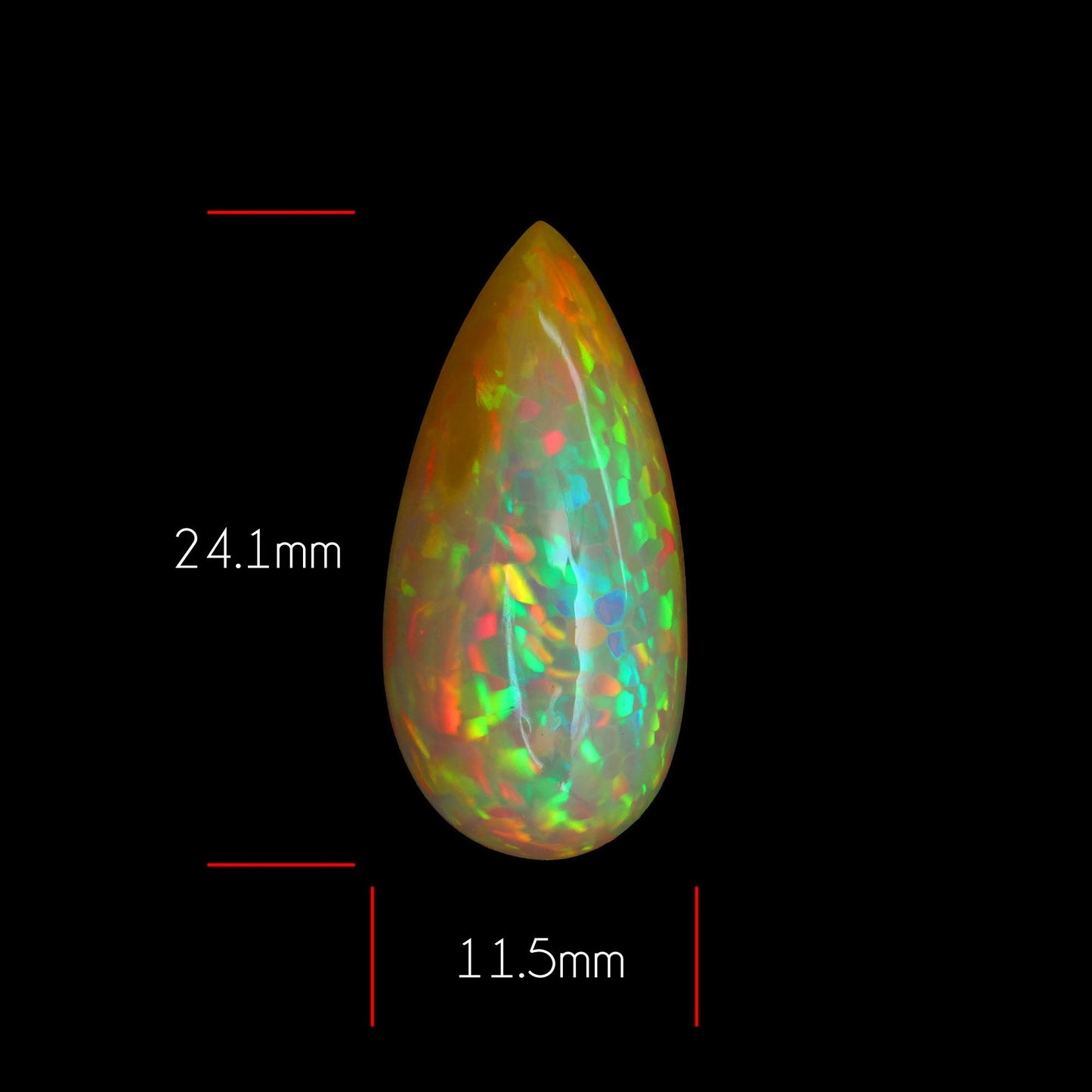 Pin Dot Fire Rare Large Ethiopian Welo Opal Cabochon