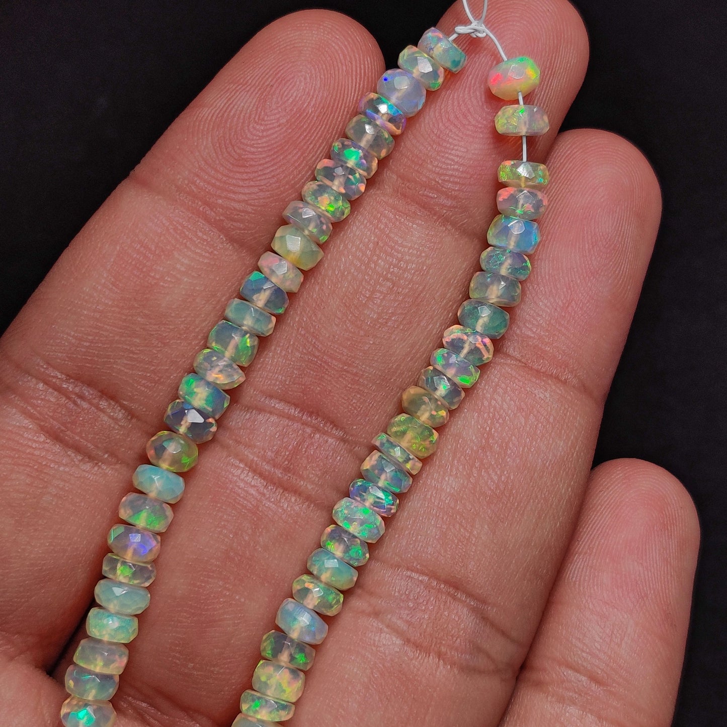 Faceted Ethiopian Opal Beads Line