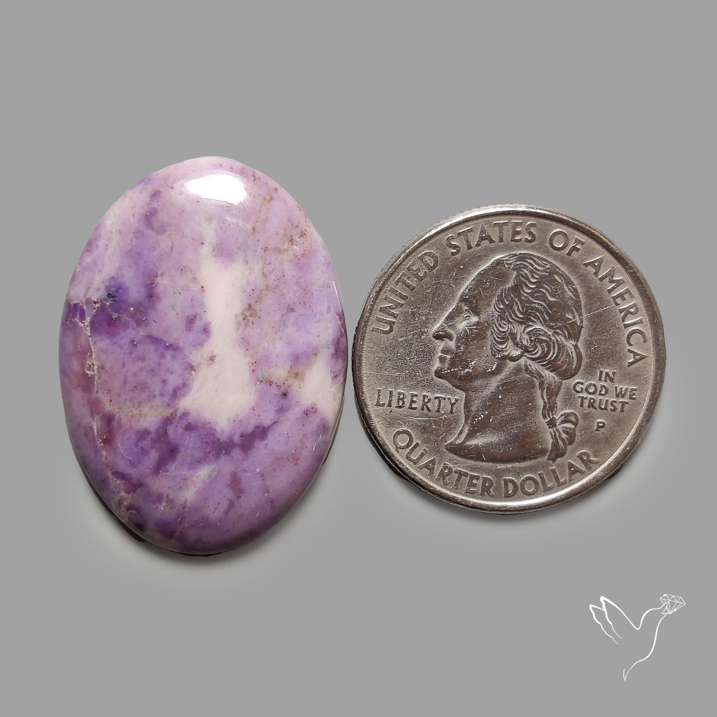 Purple Lavender Jade Cabochon