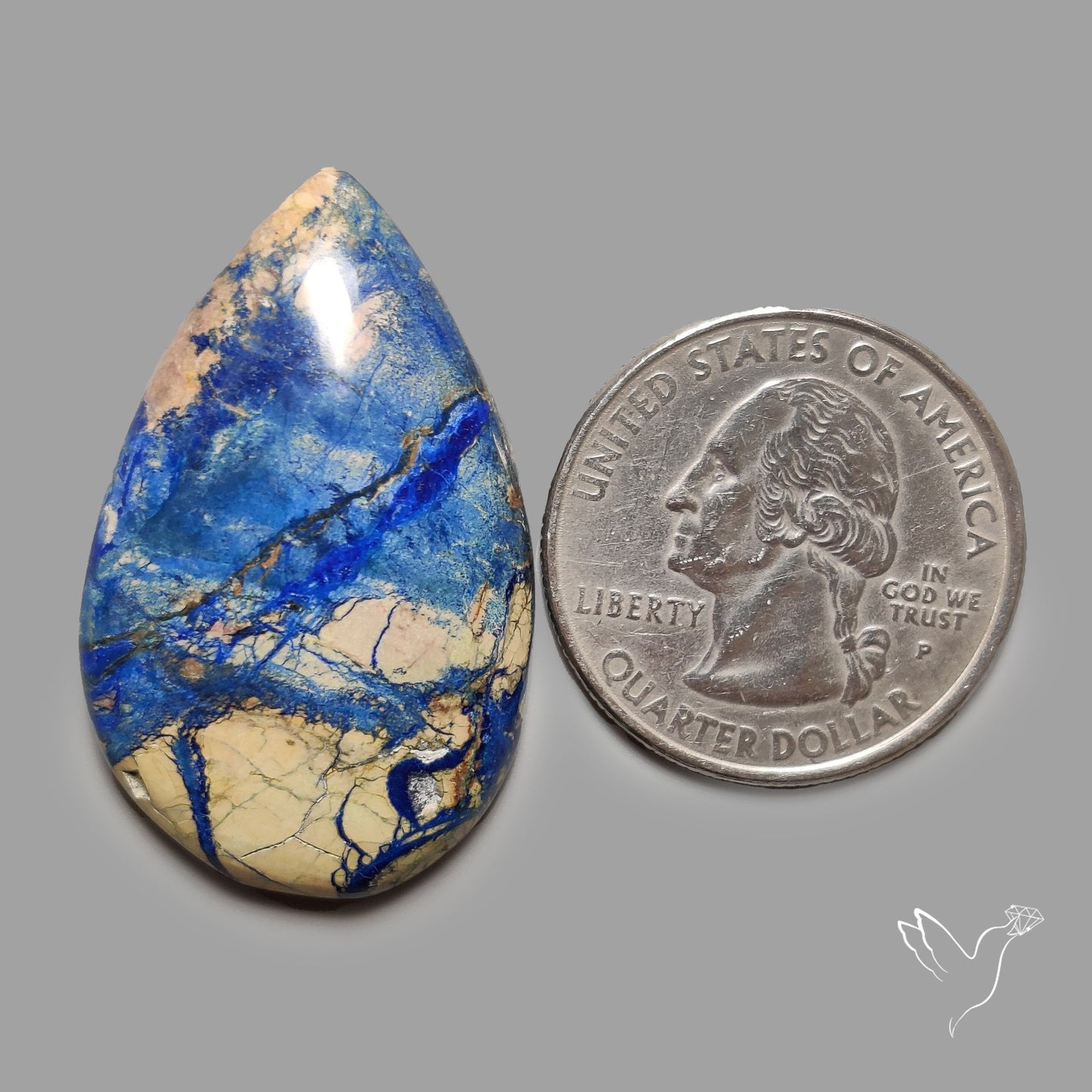 Cyber Web Chrysocolla Azurite Cabochon