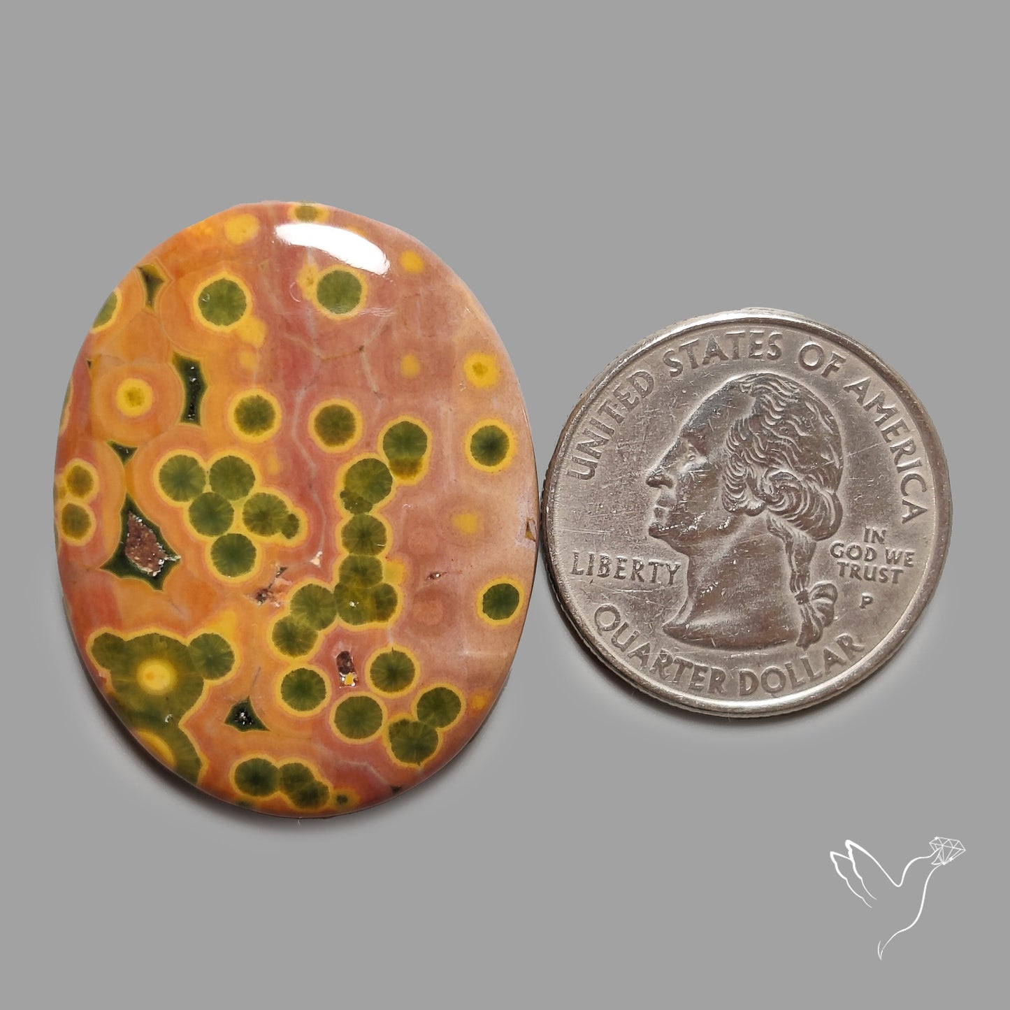 Orbicular Ocean Jasper Cabochon