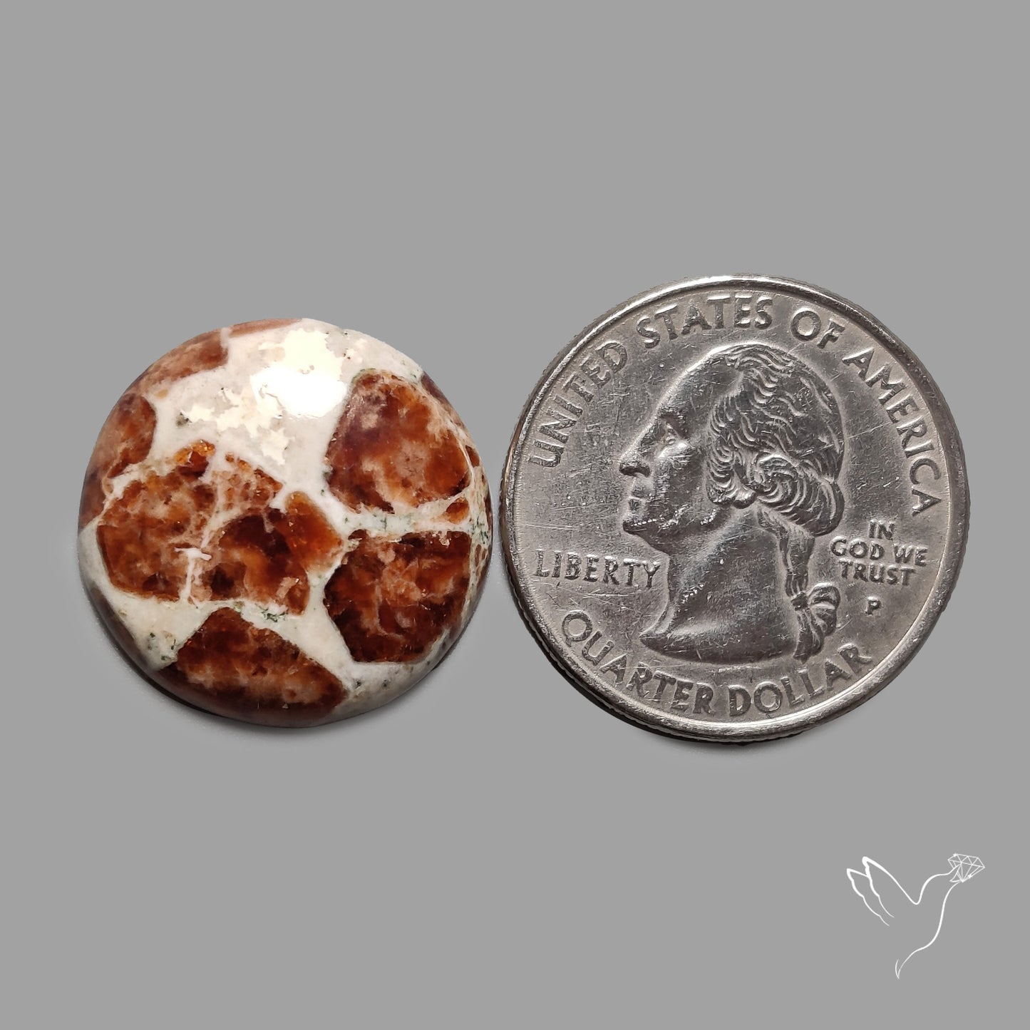 Garnet In Limestone Cabochon