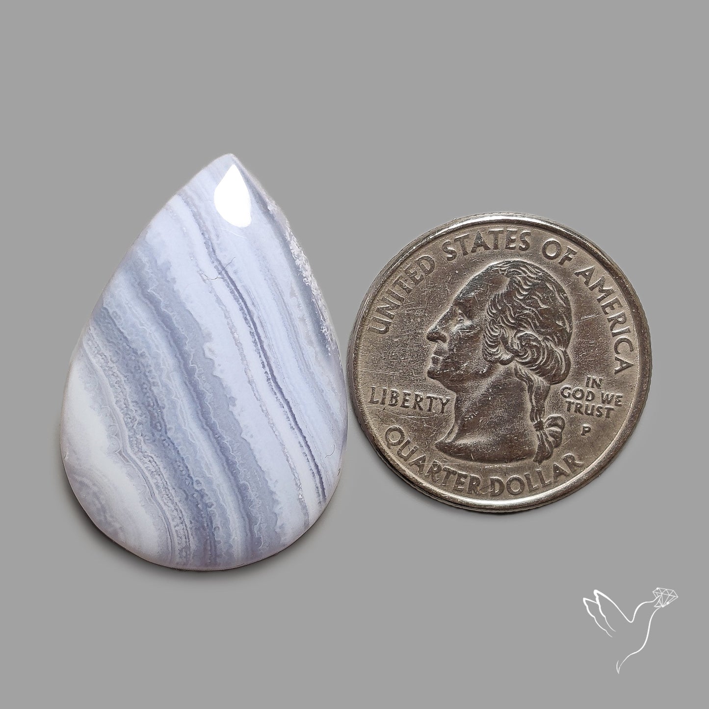 Blue Lace Agate Cabochon