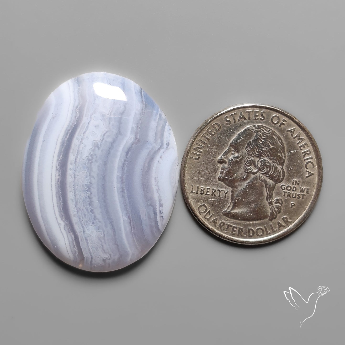 Blue Lace Agate Cabochon