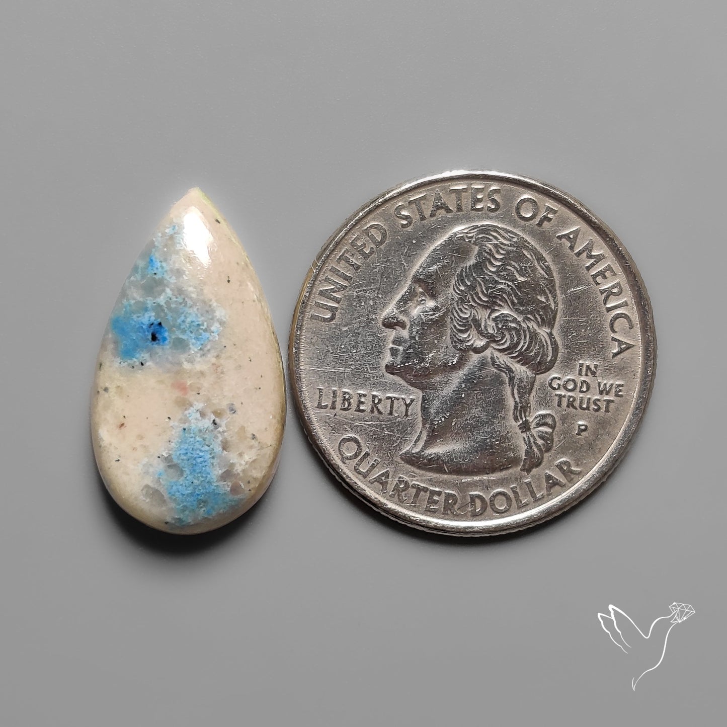 Trolleite Quartz Cabochon